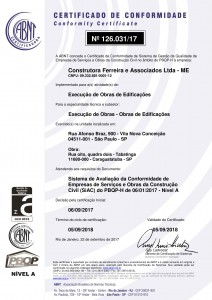 Certificado - PBQP-H/SIAC 2017 